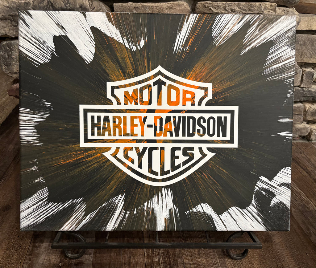 Harley Davidson Bar and Shield Canvas