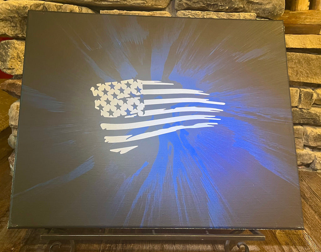 Police Blue Line Flag